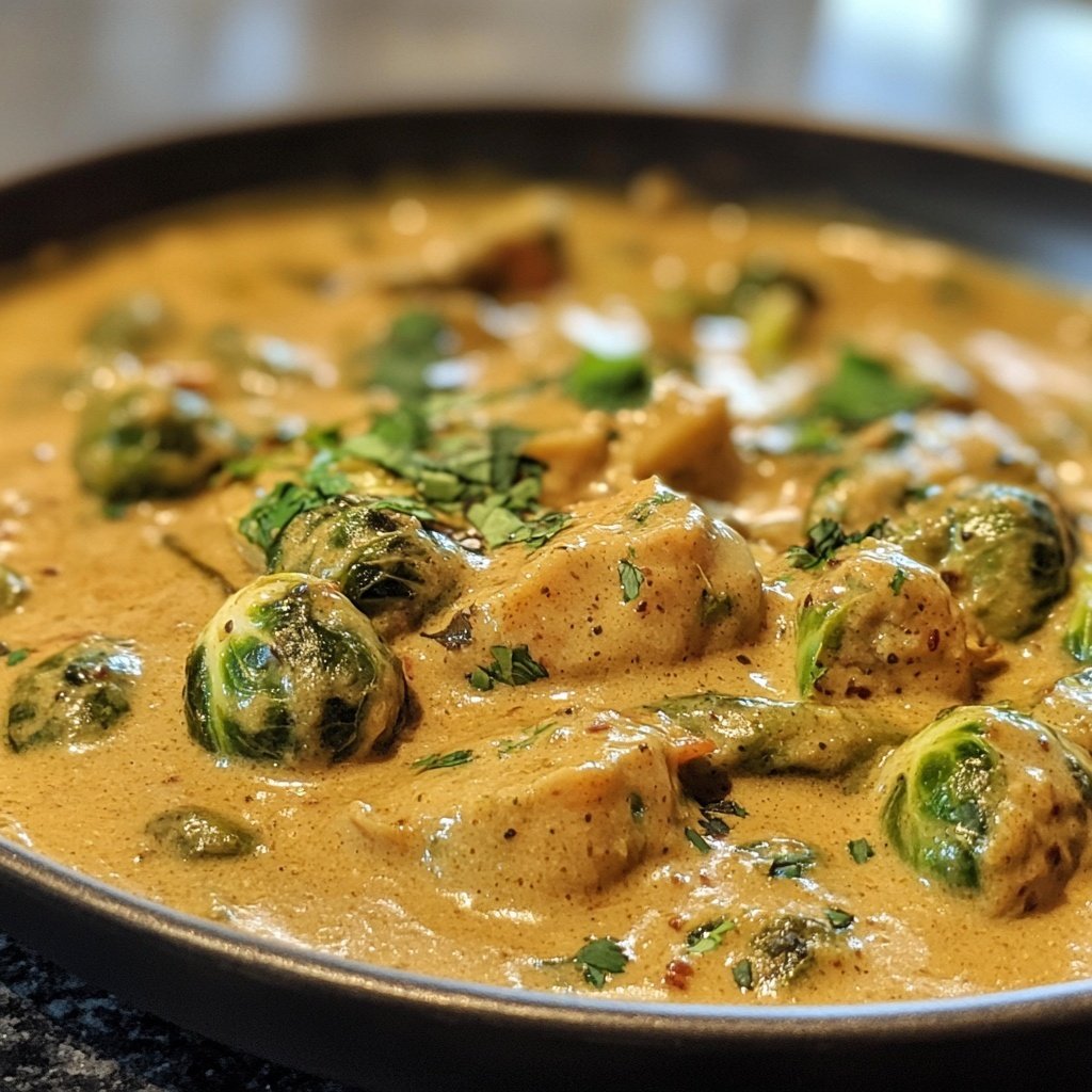 Rosenkohl-Curry mit Kichererbsen