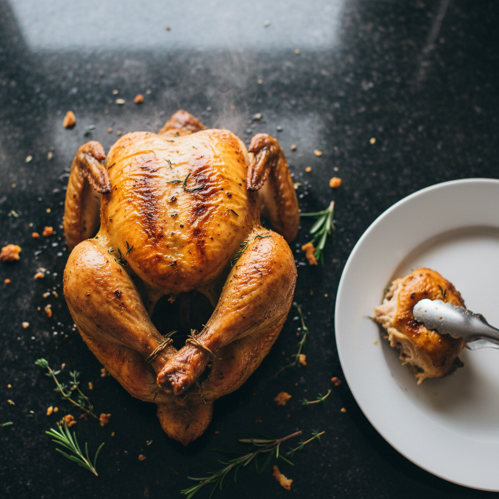 Valentinstags Brathähnchen