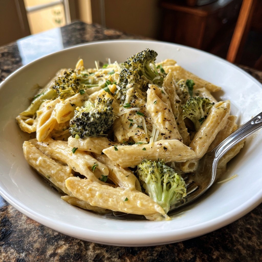 Cremige Zitronen-Brokkoli-Pasta