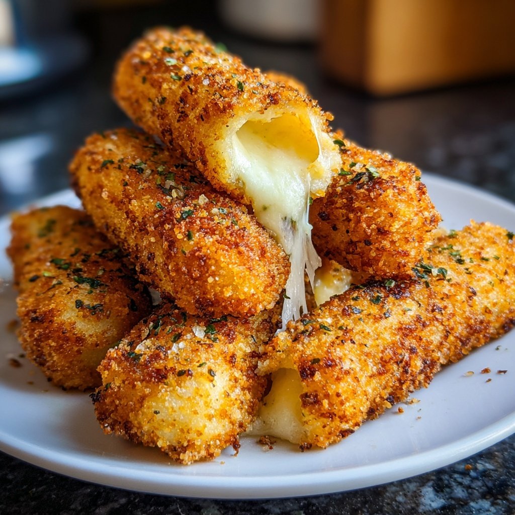 Mozzarella Sticks aus der Heißluftfritteuse