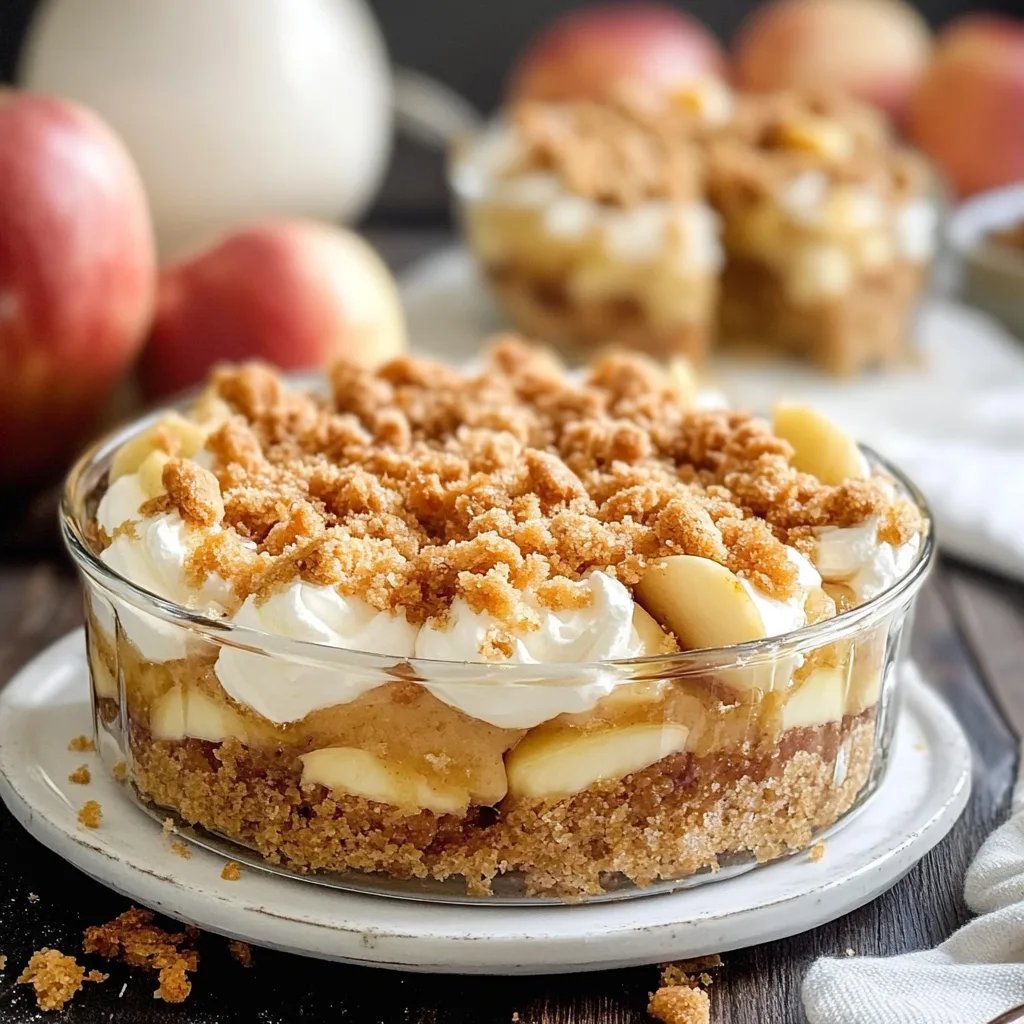 Apfel-Streuselkuchen im Glas