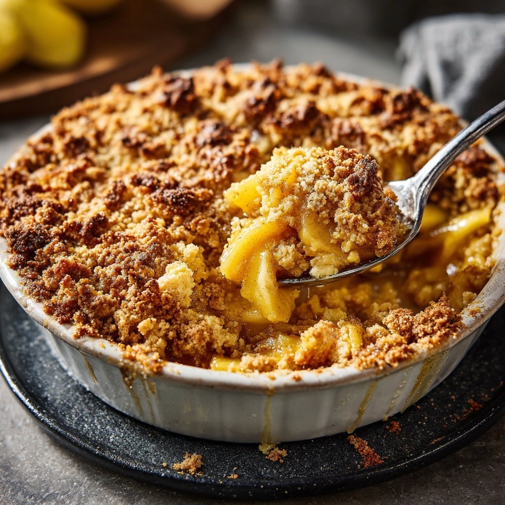 Zimt-Apfel-Frühstücks-Crumble