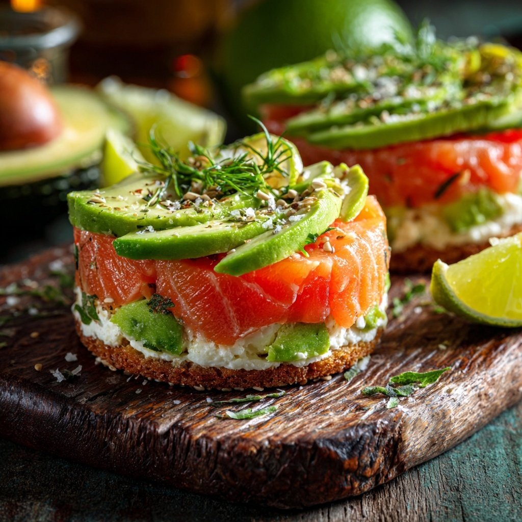Lachs-Tatar mit Avocado und Limette