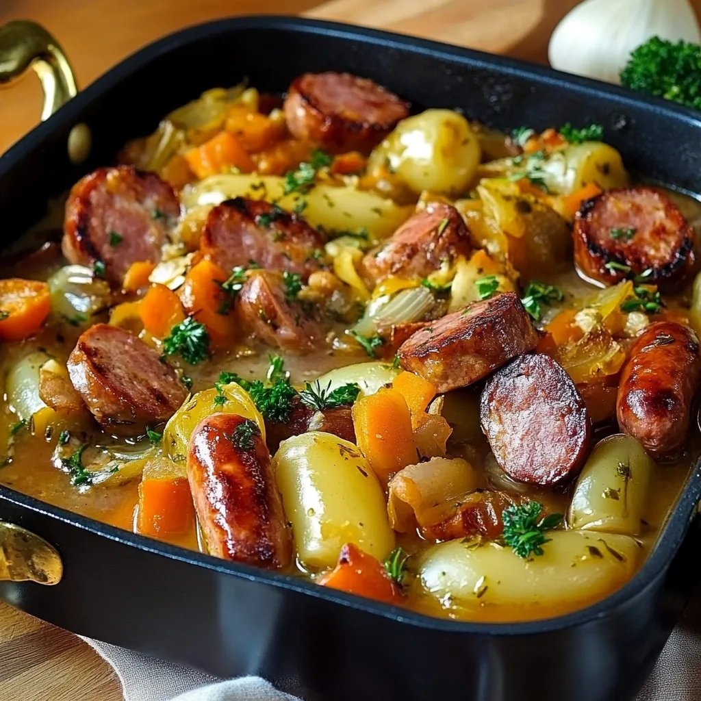 Steckrübeneintopf mit Kochwurst