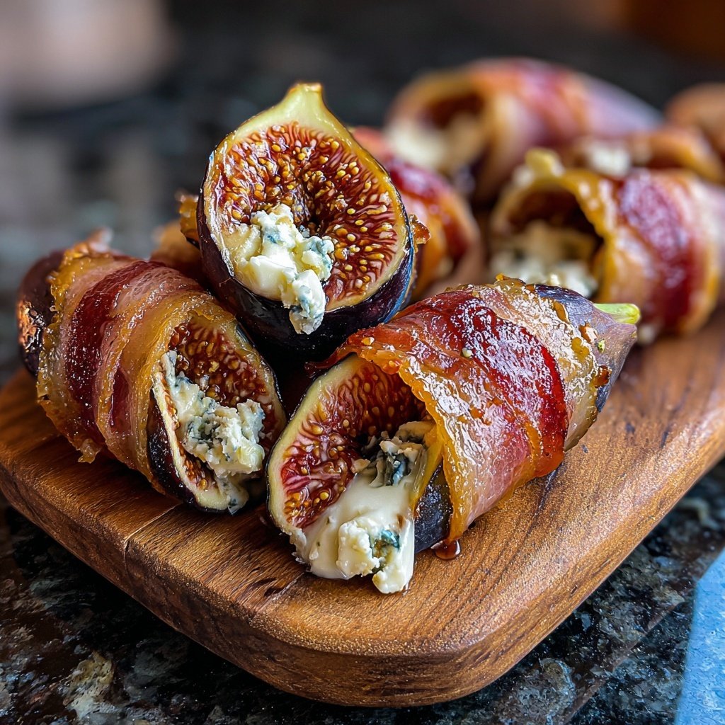 Prosciutto umwickelte Feigen mit Gorgonzola