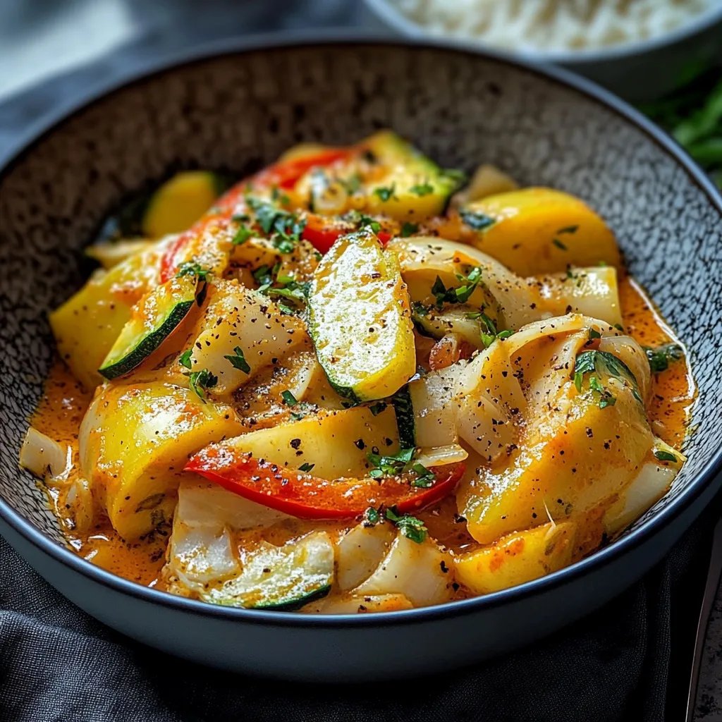 Cremiges Paprika-Zucchini-Hähnchen