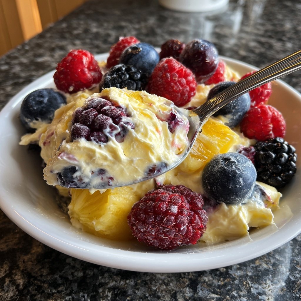 Hüttenkäse Obst Snack