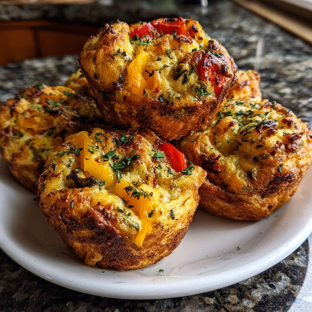 Gebackene Ei Gemüse Förmchen