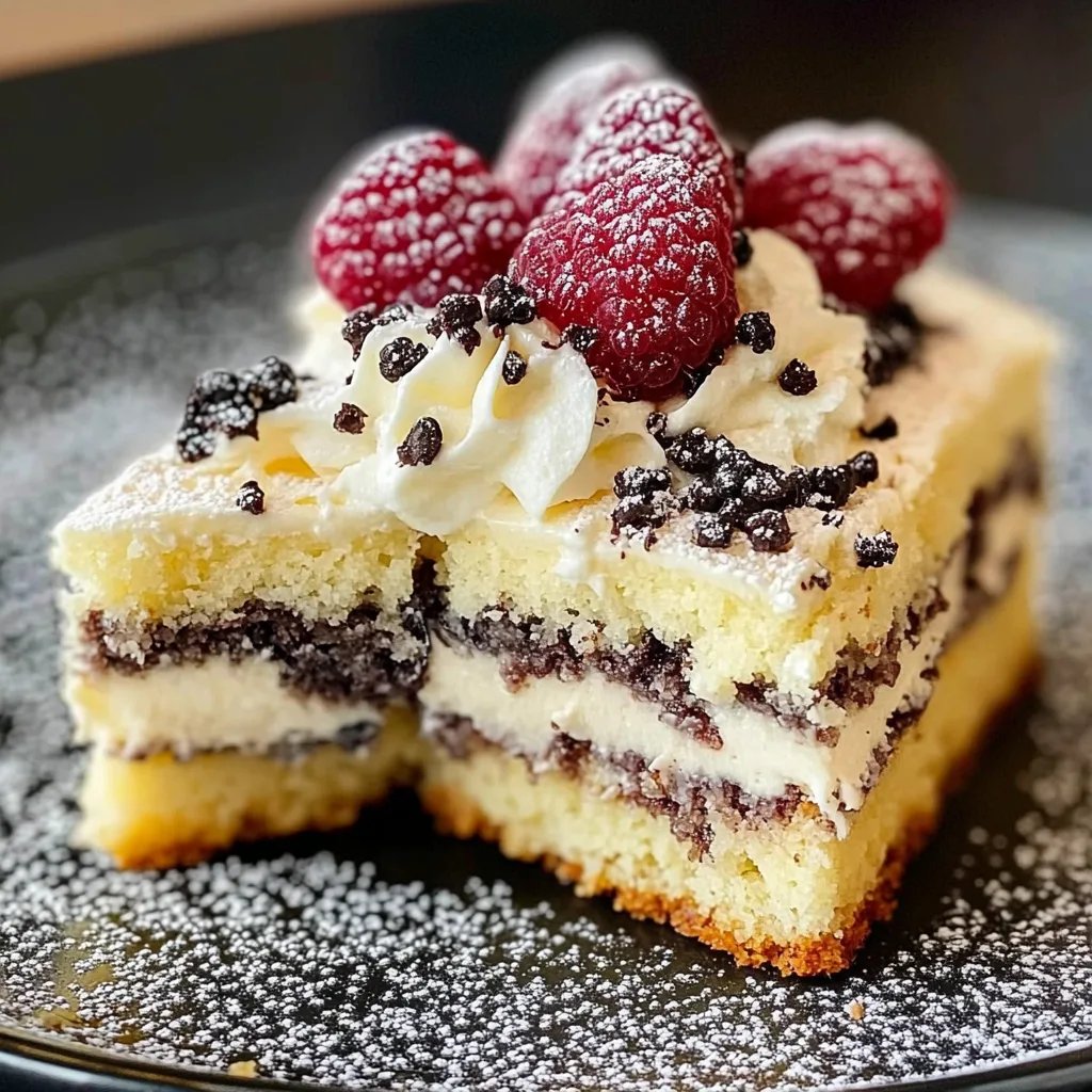 Mohn-Streuselkuchen mit Vanille-Quark-Creme
