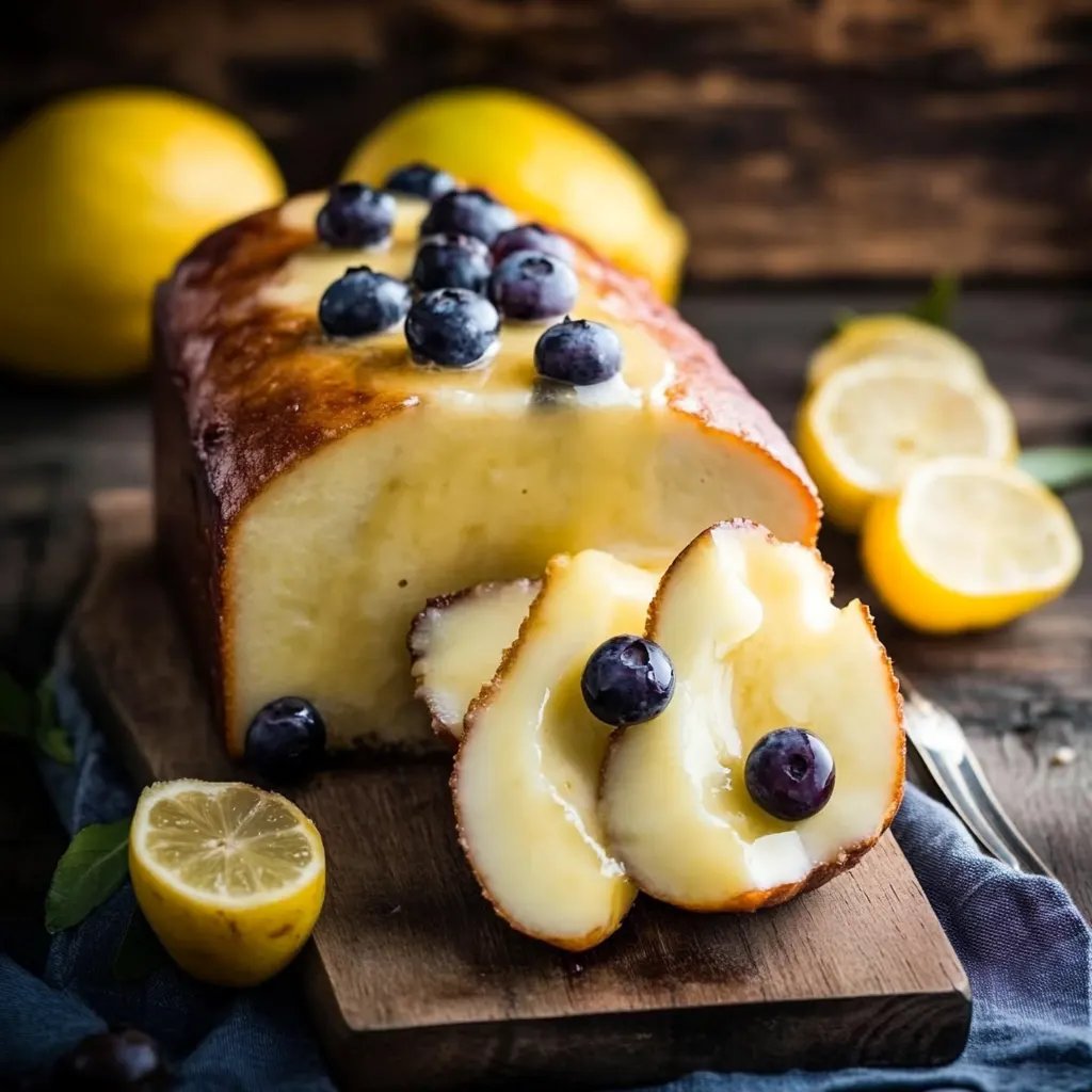 Zitronen-Blaubeer-Joghurtkuchen