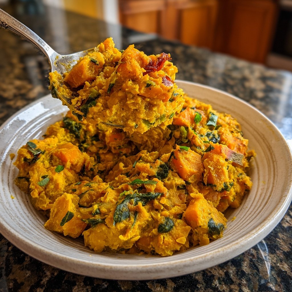 Steckrüben Curry mit Linsen