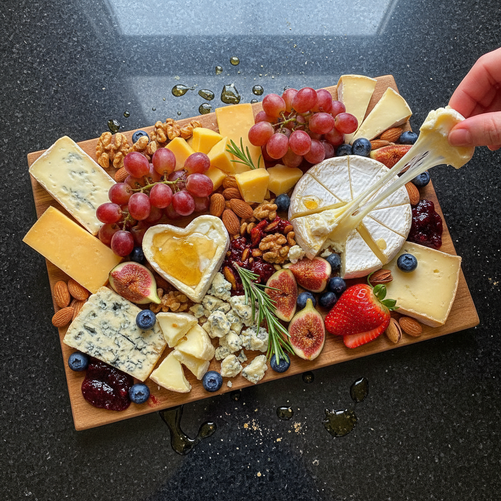 Üppige Valentinstags Käseplatte