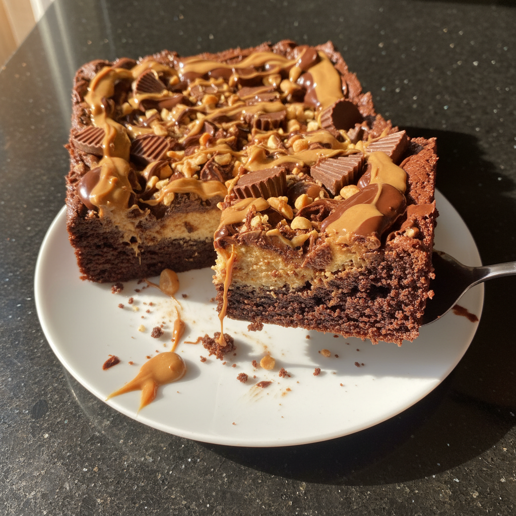 Dekadente Reese’s Käsekuchen Brownies