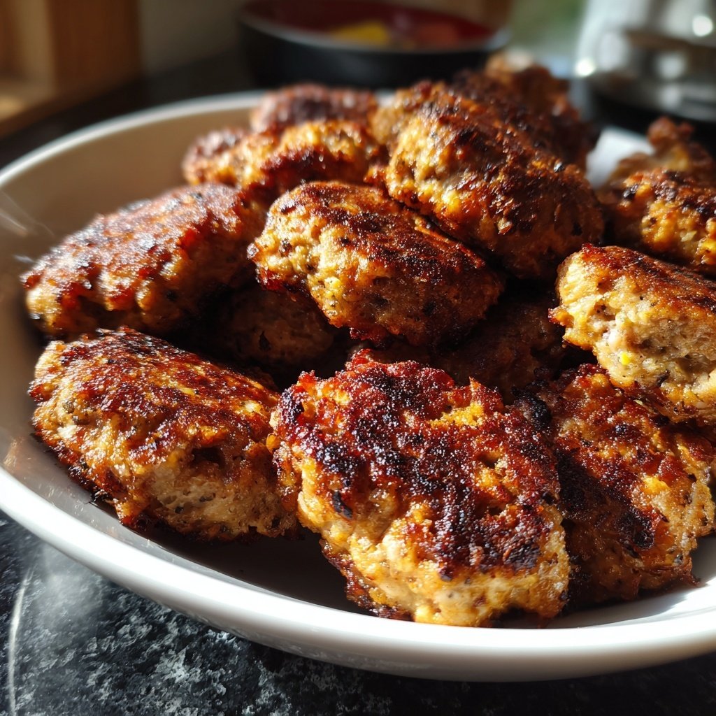 Party Frikadellen mit Senf Dip