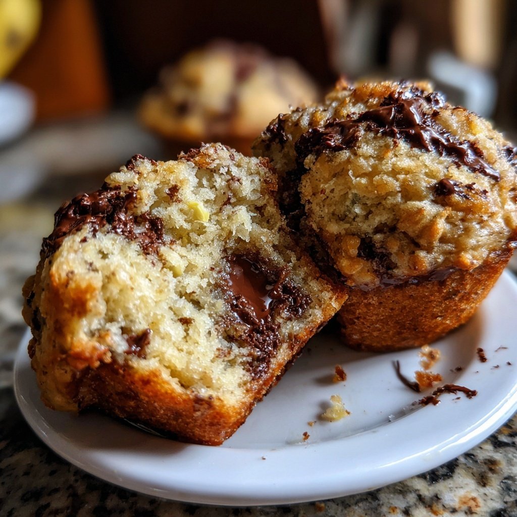 Bananen Schoko Muffins mit Chips