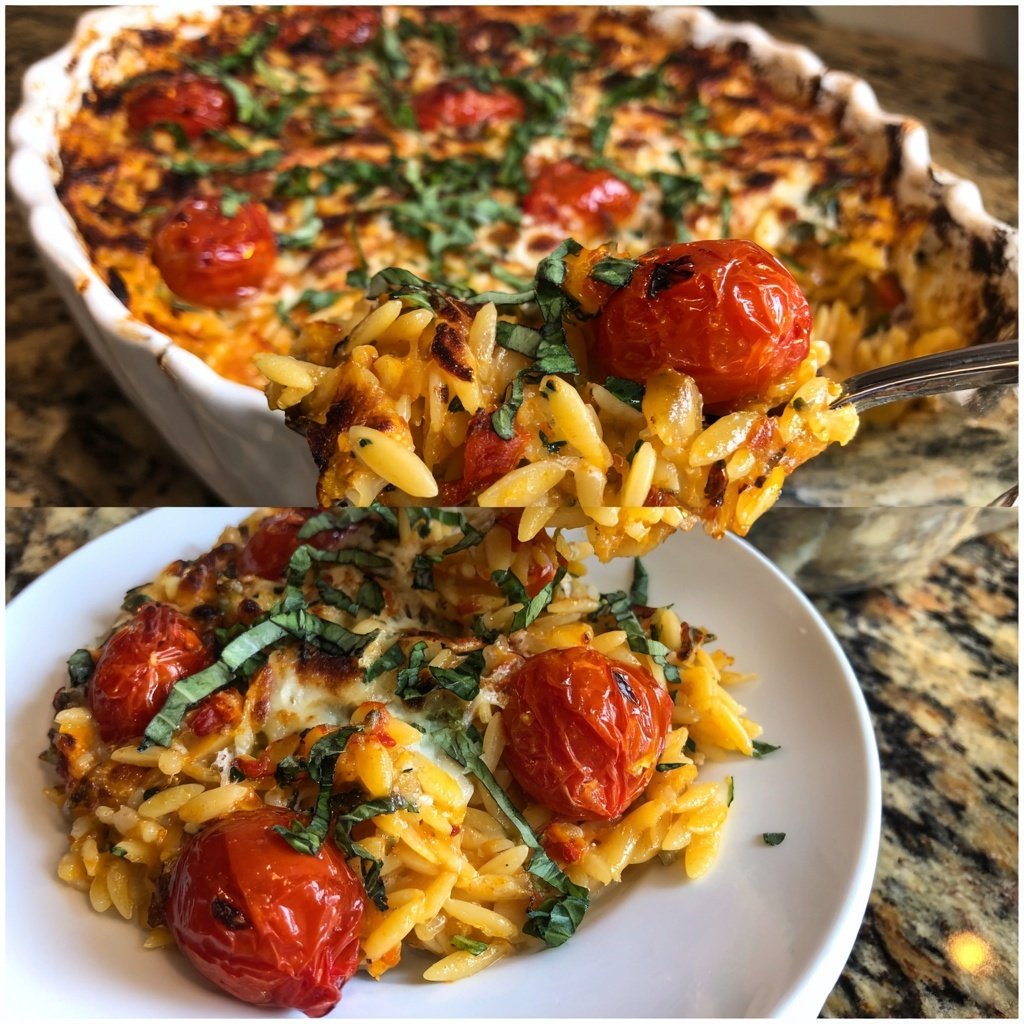 Tomaten Basilikum Ofen Orzo