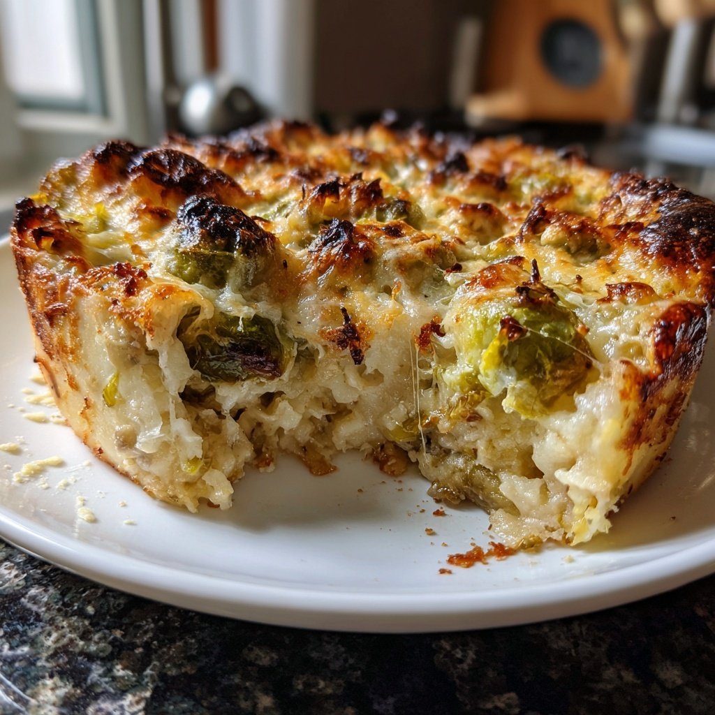 Rosenkohl-Gratin mit Kartoffeln und Käsekruste​