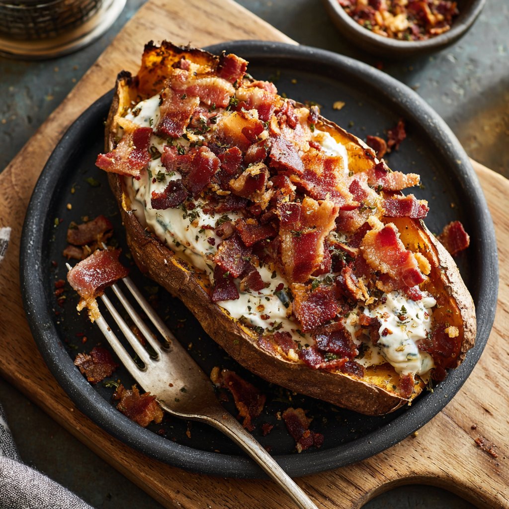 Hähnchen Speck Ranch Süßkartoffel