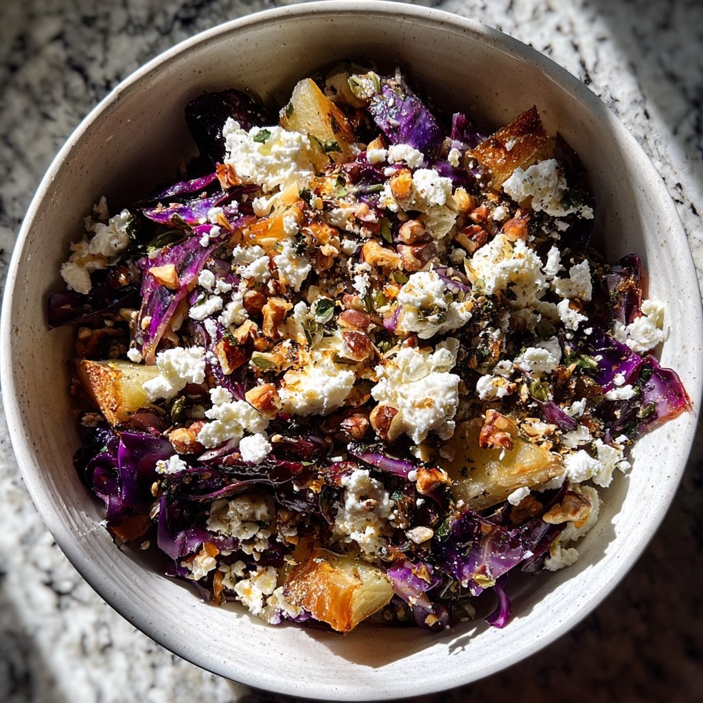 Rotkohl Salat mit Feta und Walnüssen - Klara & Ida