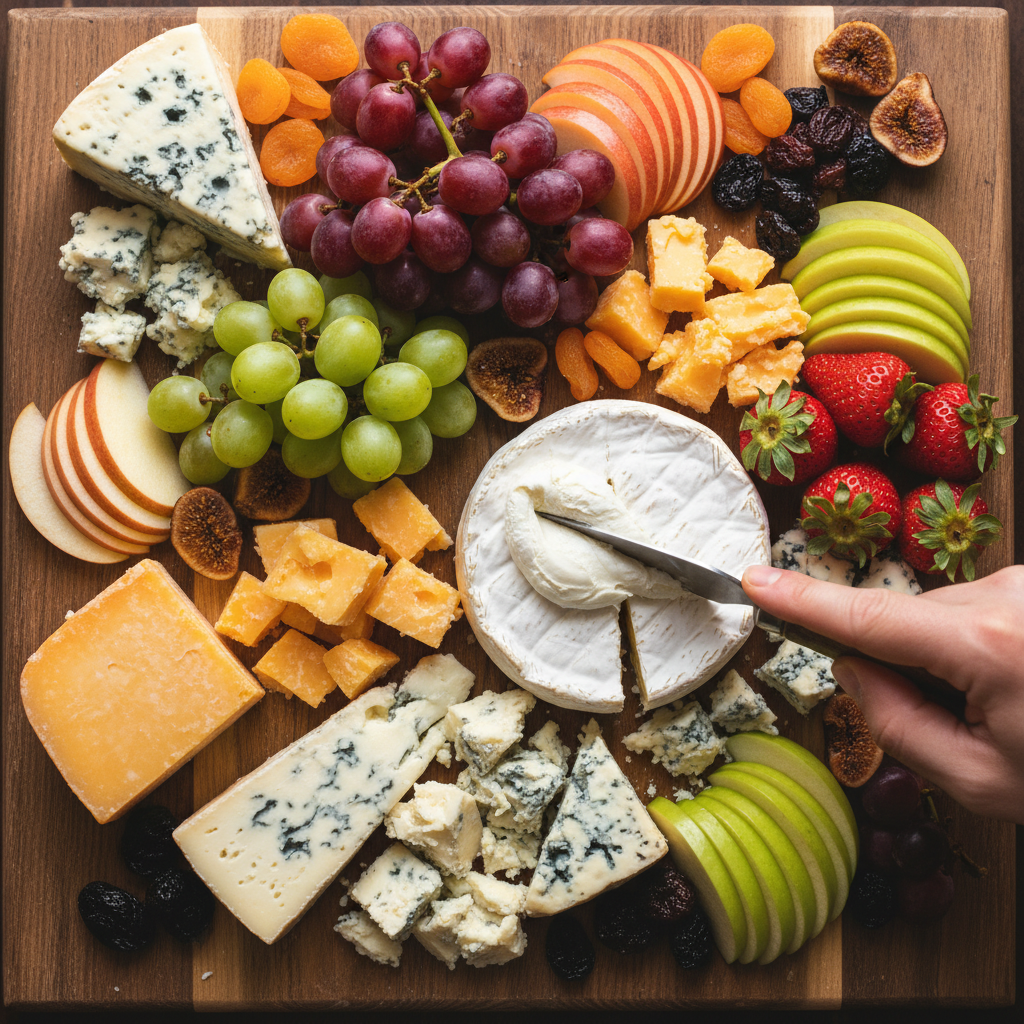 Gourmet Käse Obst Platte