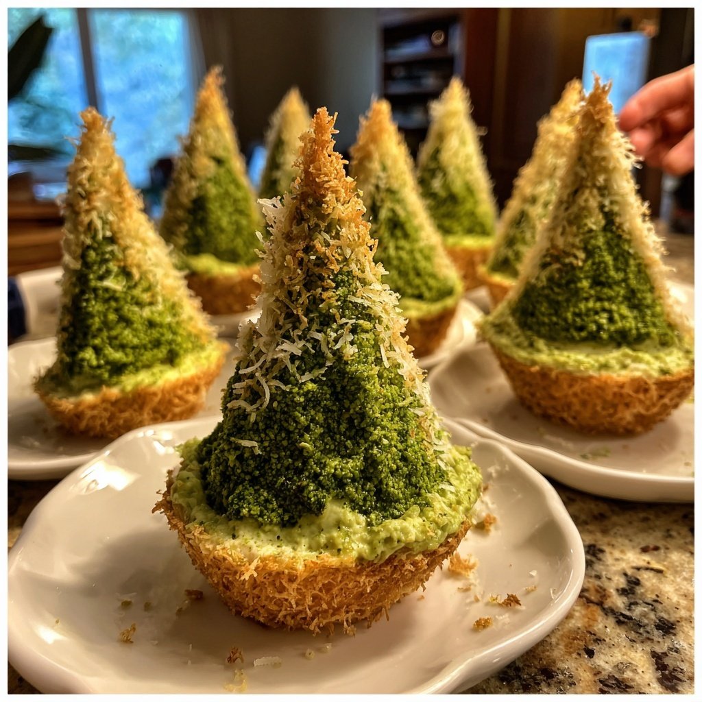 Weihnachtsbaum gefüllte Eier Pesto