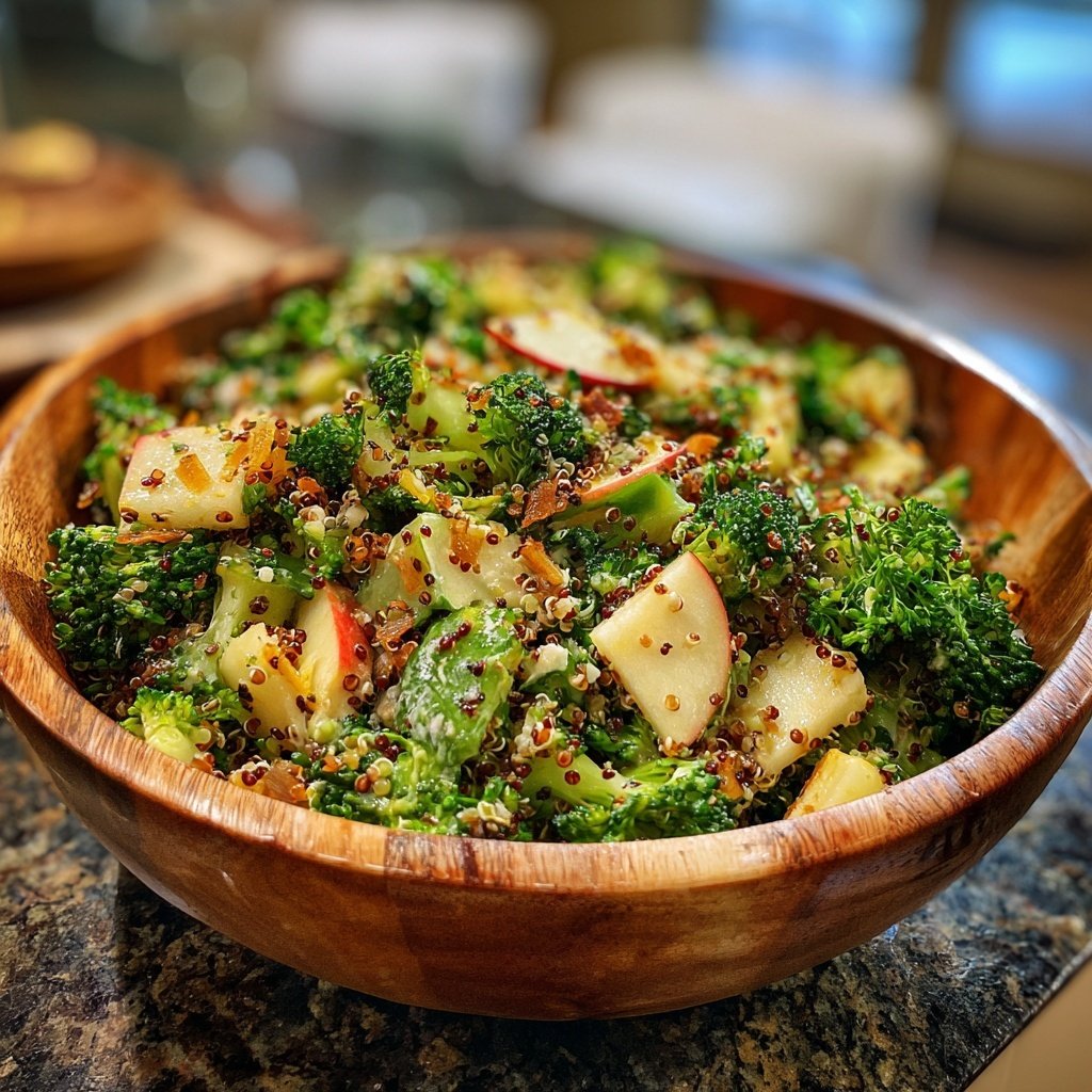 Brokkoli und Apfel-Quinoasalat