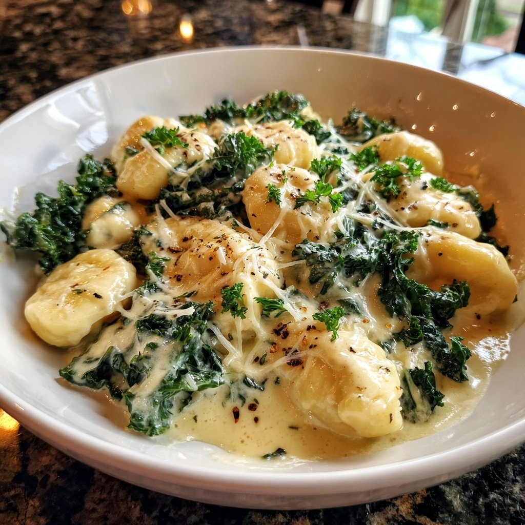 Cremige Grünkohl-Gnocchi-Pfanne