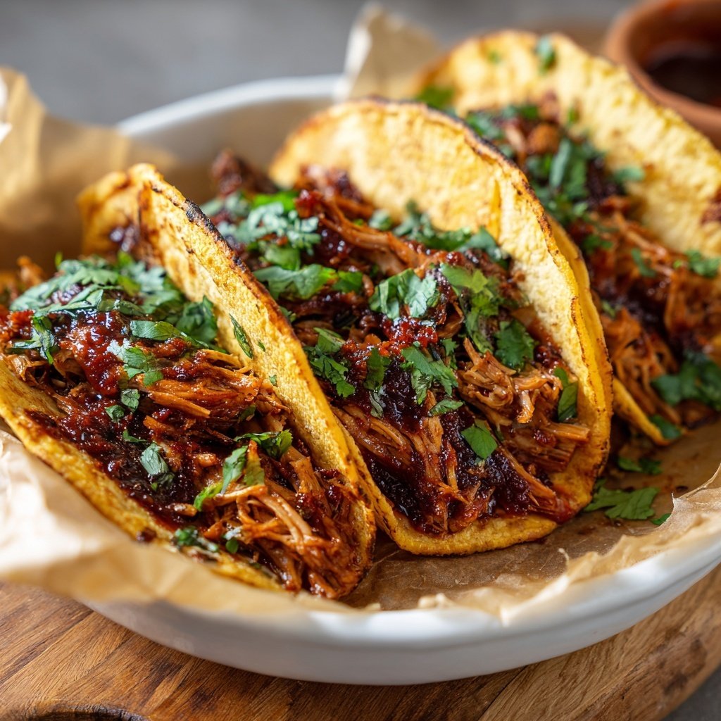 Vegane BBQ Jackfruit Tacos