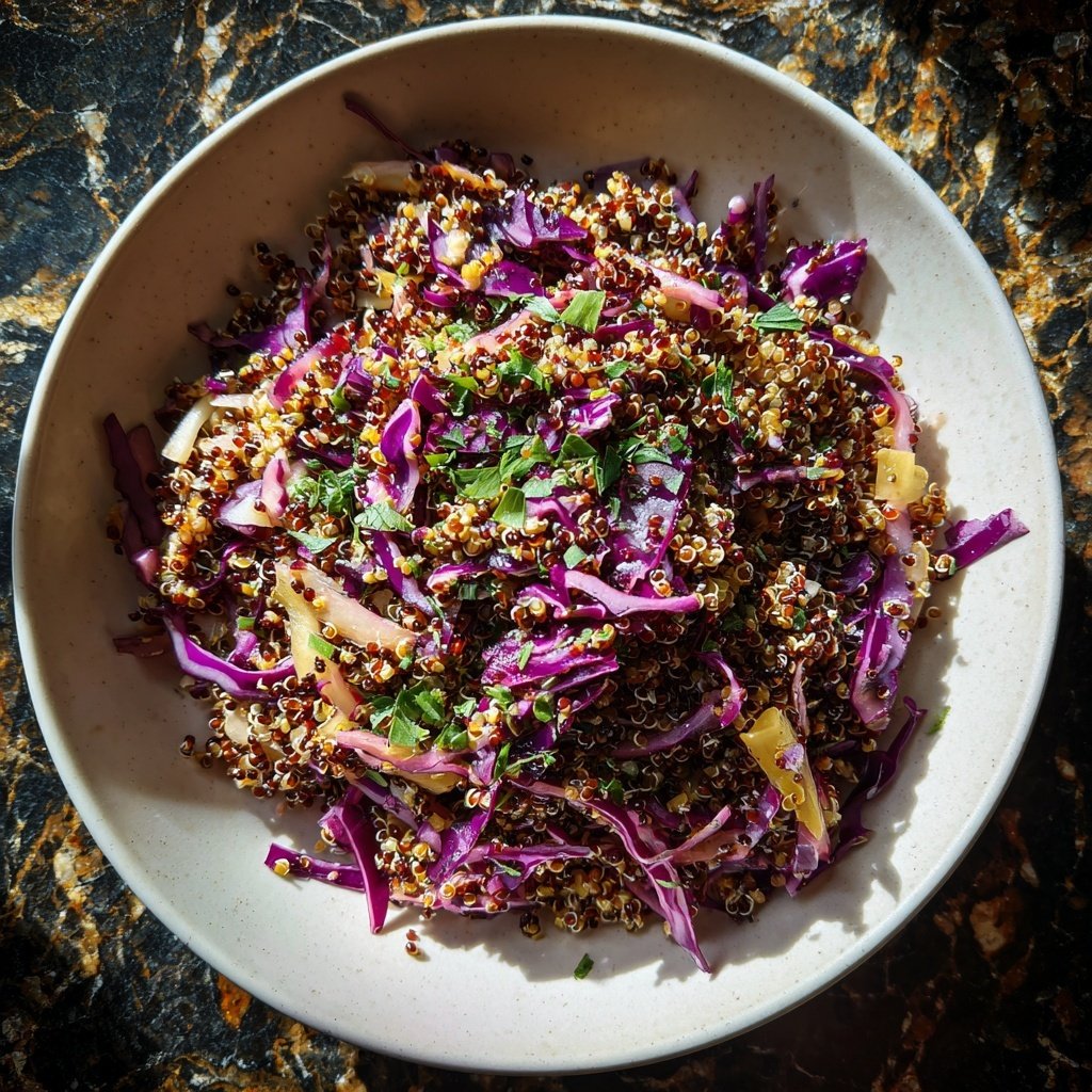 Quinoa Salat mit Rotkohl