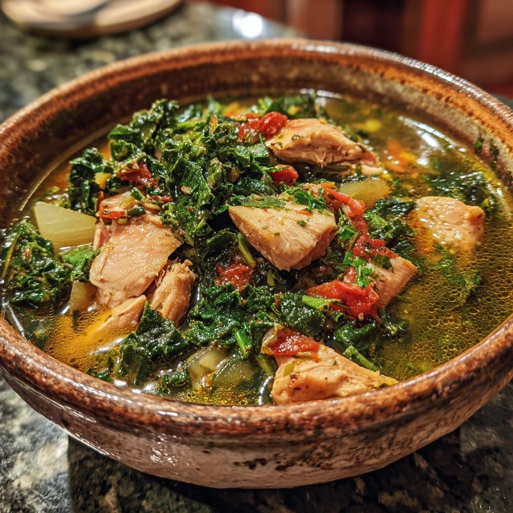 Hähnchen Grünkohl Eintopf deftig